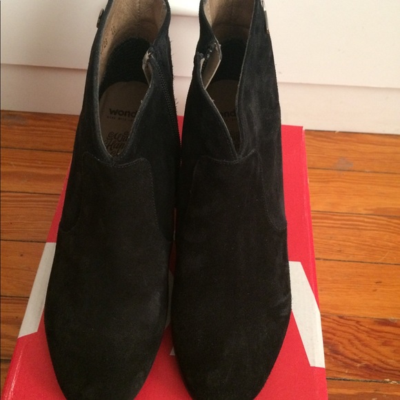 Winders Ankle Boots Black Suede Made In Spain - Picture 3 of 6